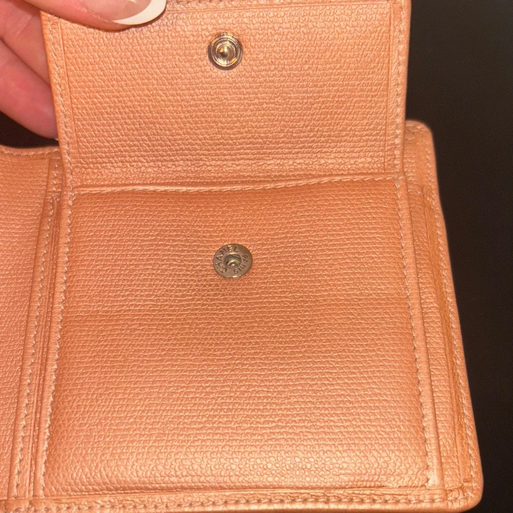 CHANEL Apricot Leather Wallet - Picture 3 of 10